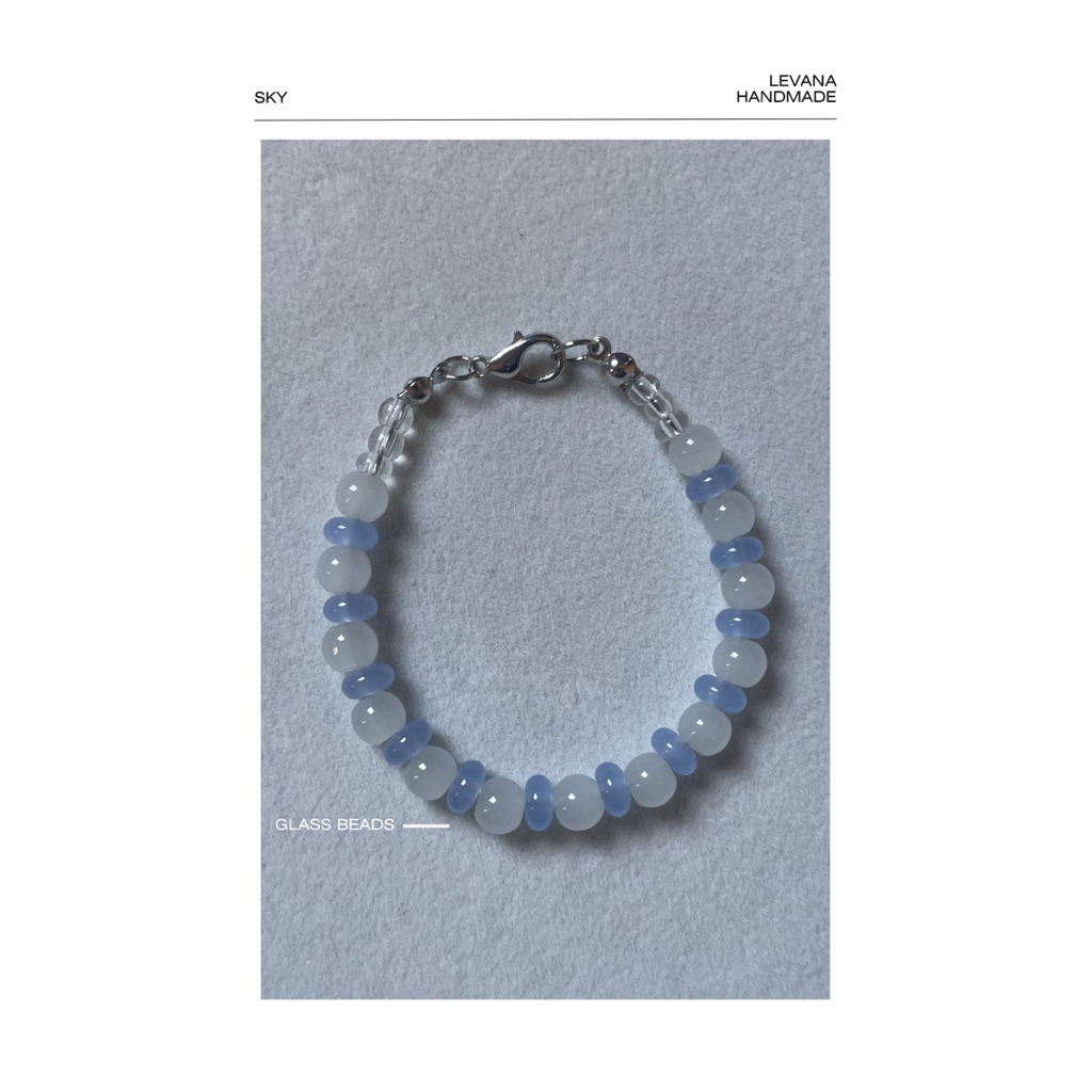 Levanahandmade : SKY Glass beads Bracelet