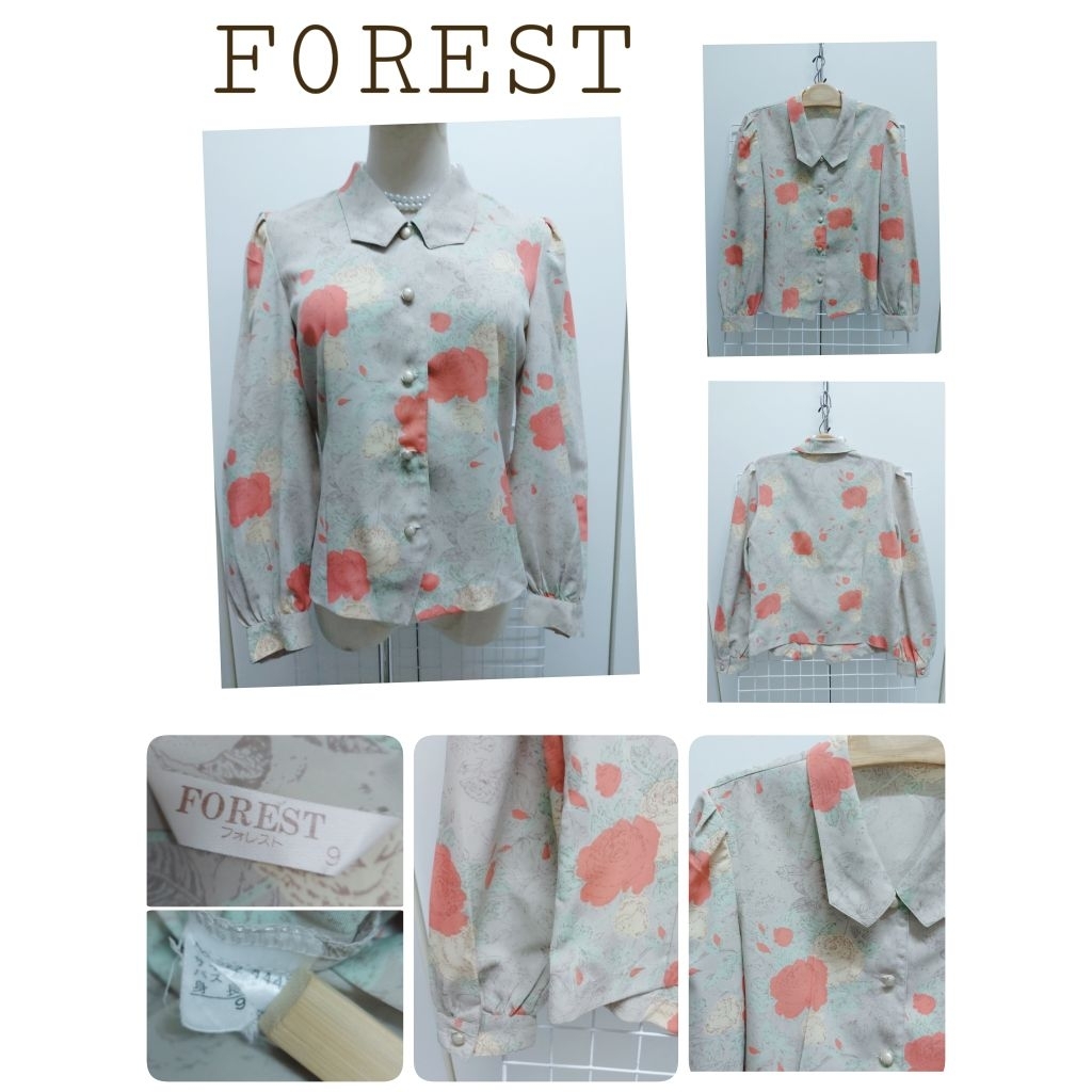 5237. F0REST เสื้อเชิ้ตวินเทจญี่ปุ่นมือสอง