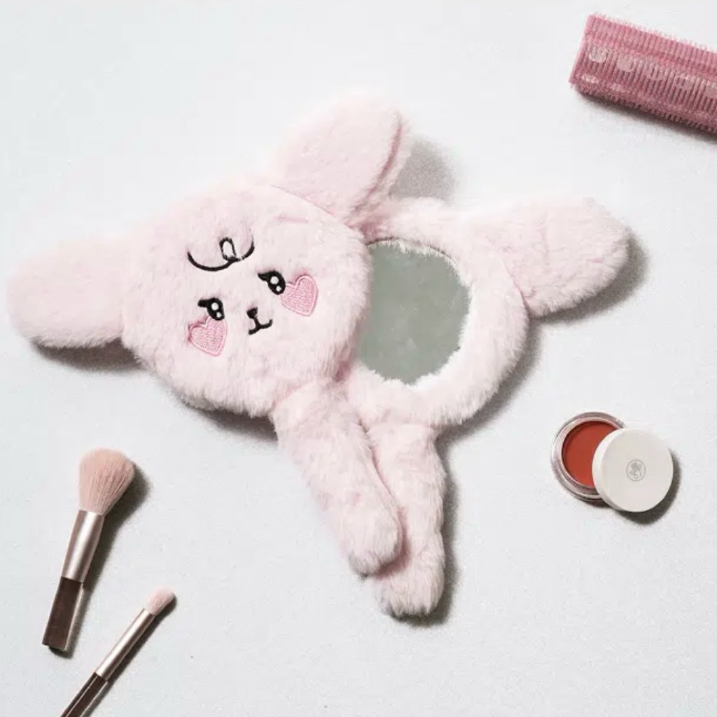 (Pre Oder) Daiso กระจกแต่งหน้ากระต่ายชมพู ขนาด 25*22cm ราคา ถูกที่สุด ดีลบีเคเค แกลเลอรีภาพที่ 2