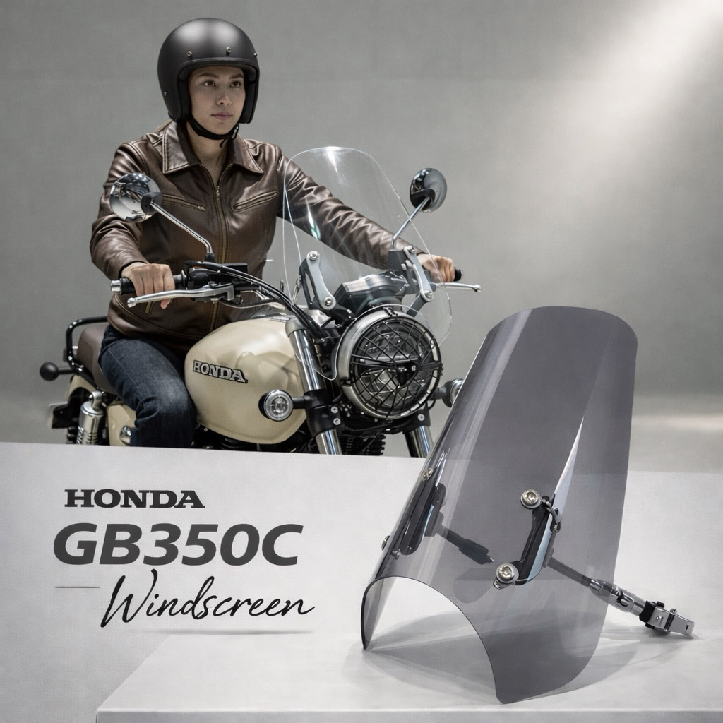 ชิวหน้า Honda GB350c พร้อมขาจับ ยักษ์ บังลม