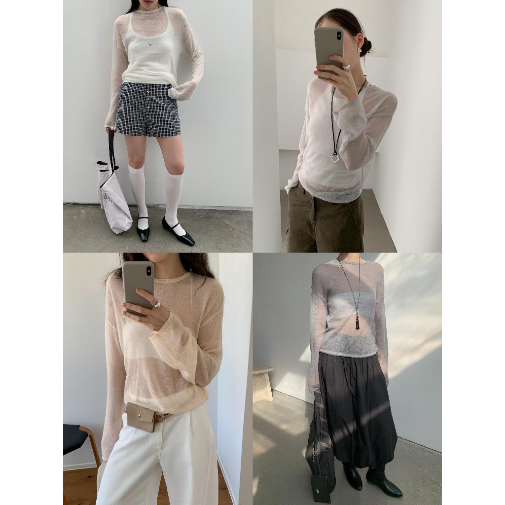 INBYIN - เสื้อไหมพรมMOHAIRแขนยาว KNIT LONG SLEEVE - I3592