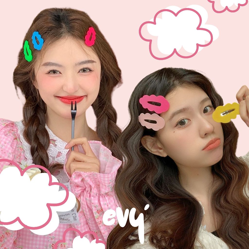 🔥พร้อมส่ง🔥กิ๊บก้อนเมฆสุดคิ้วท์ กิ๊บเกาหลี โทนสีสดใส น่ารักมาก