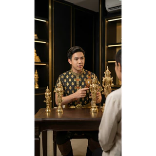 ฉัตรกะไหล่เงิน-ทอง เครื่องตั้งศาลพระภูมิเจ้าที่ | พระชัยมงคล พระภูมิทองเหลือง | ของมงคลเสริมสิริมงคล