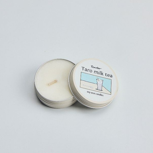 Summerstuff.marine - SOY WAX CANDLES กลิ่น TARO MILK TEA (60 g) - เทียนหอม เทียนหอมไขถั่วเหลือง