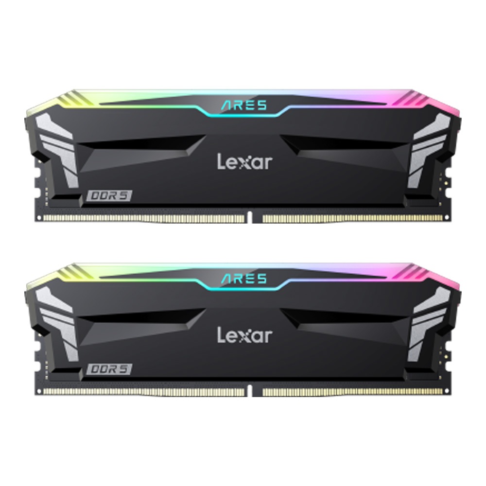 32GB (16GBx2) DDR5 6400MHz RAM (แรมพีซี) LEXAR ARES RGB DDR5 (LD5EU016G-R6400GDLA)