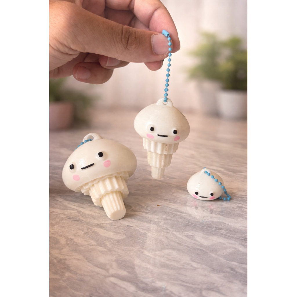 พวงกุญแจแมงกะพรุนขยับได้ Articulated Jellyfish Keychain