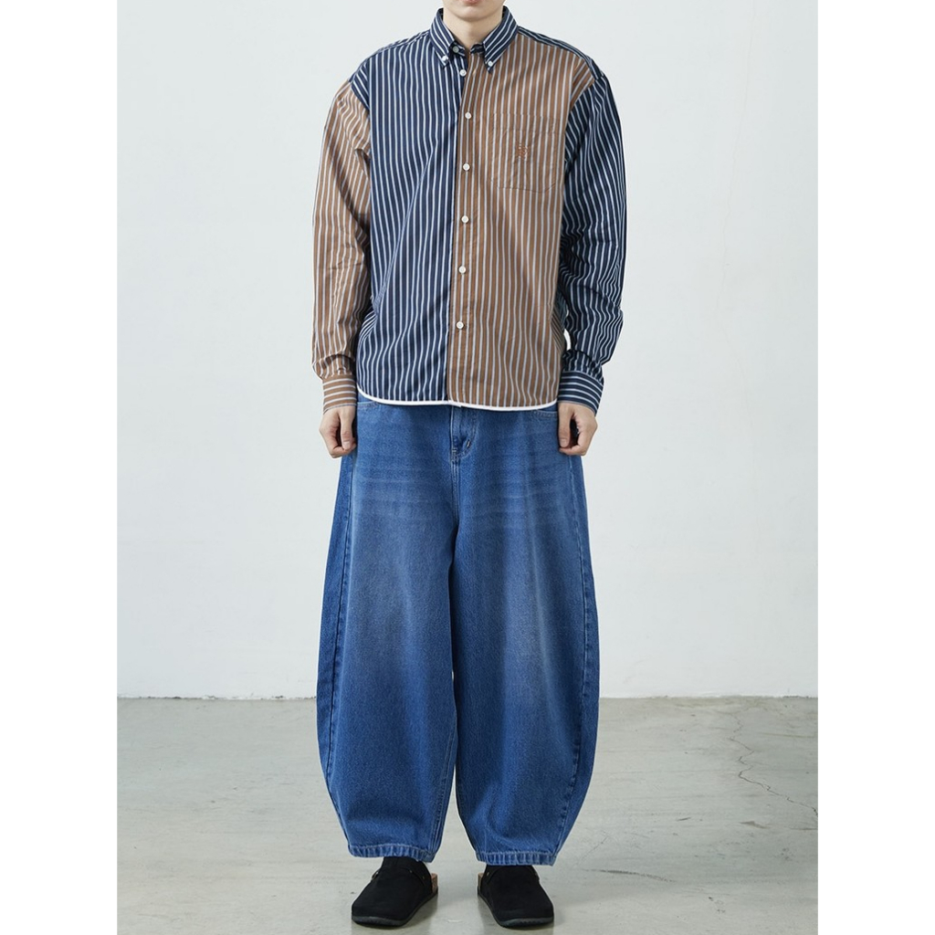 Larry Stripe Shirt HOB STUDIOS ทักแชทเพื่อรับโค้ดลดเพิ่ม