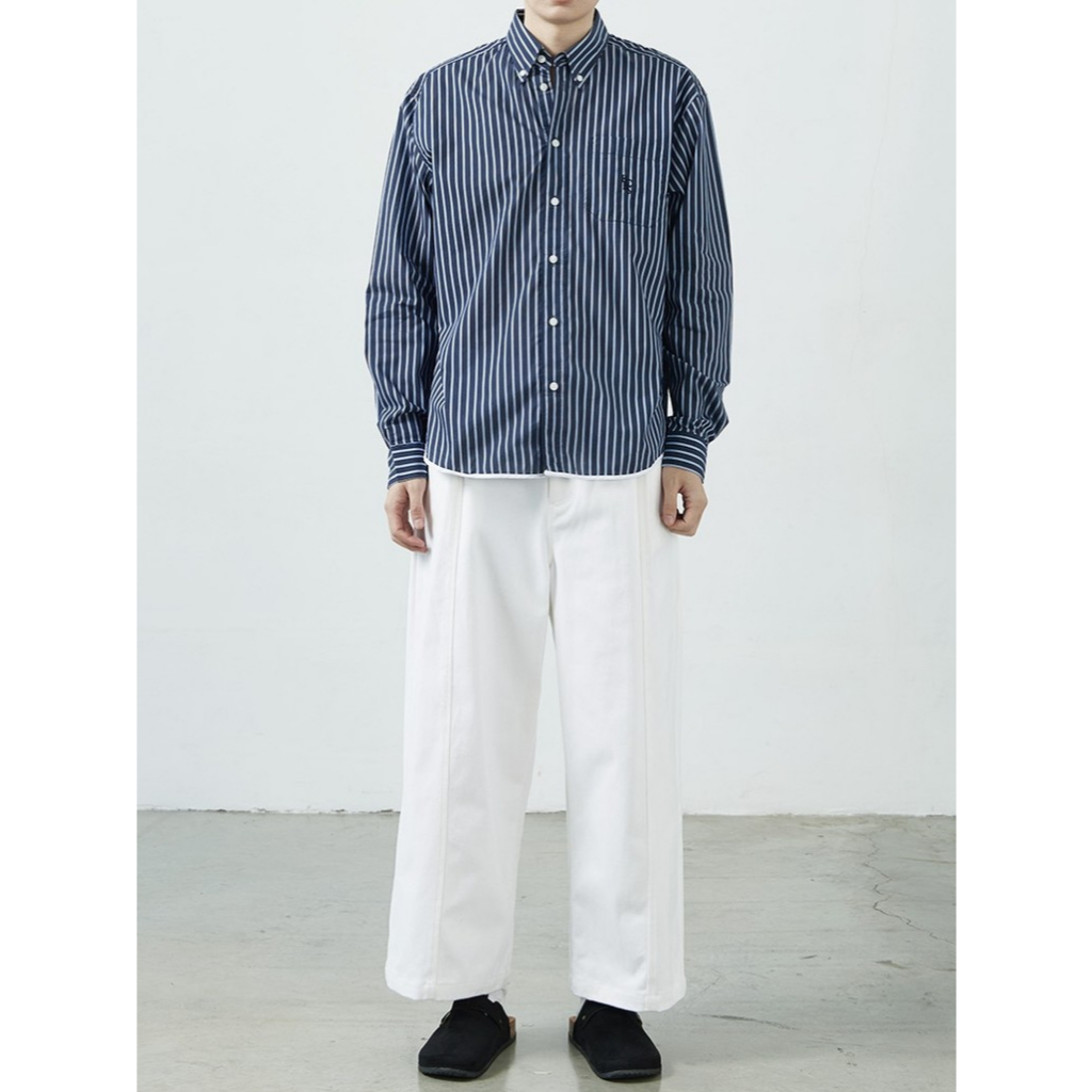 Larry Stripe Shirt HOB STUDIOS ทักแชทเพื่อรับโค้ดลดเพิ่ม