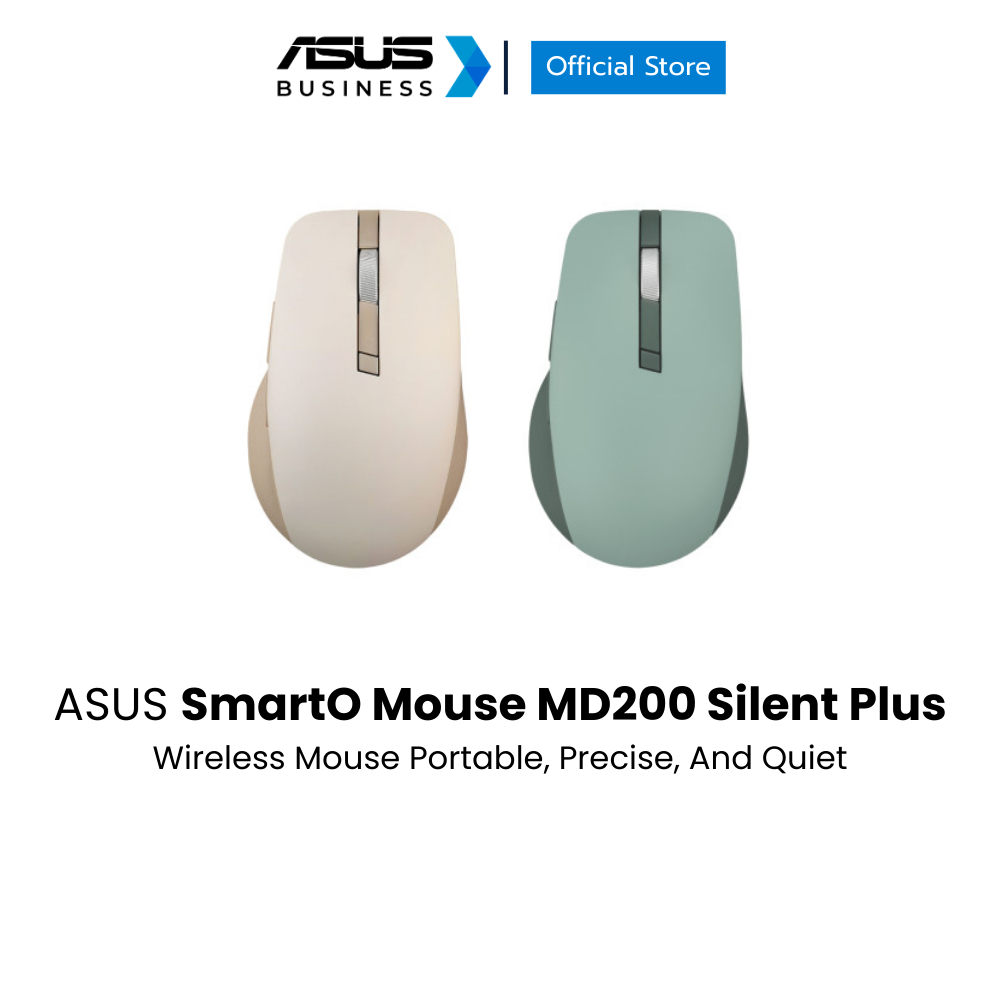 ASUS SmartO Mouse MD200 Silent Plus Wireless 2.4ghz / Bluetooth (เมาส์ไร้สายคลิกเงียบ)