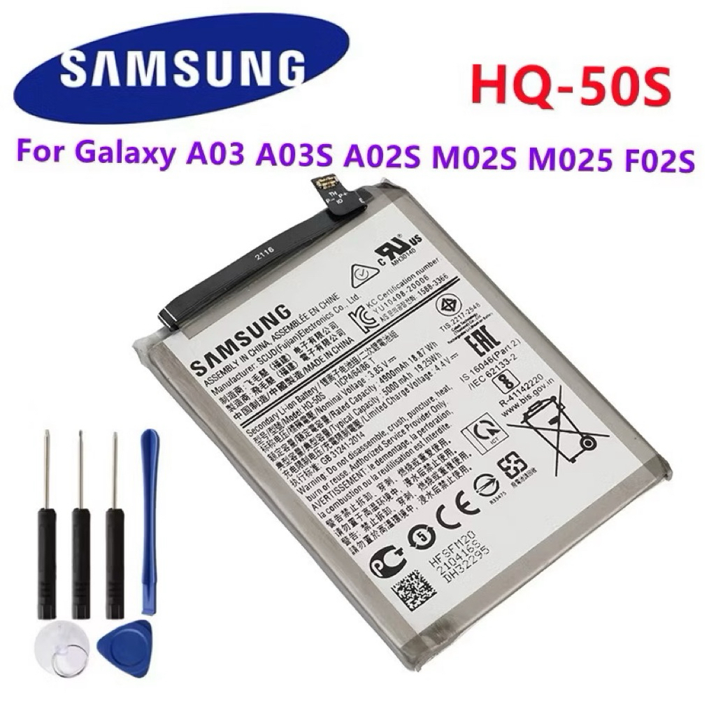 แบตเตอรี่ Samsung HQ-50S HQ-50SD สำหรับ Galaxy A02S M02S M025 F02S A03 A03S แบตเตอรี่5000MAh SLC-50 