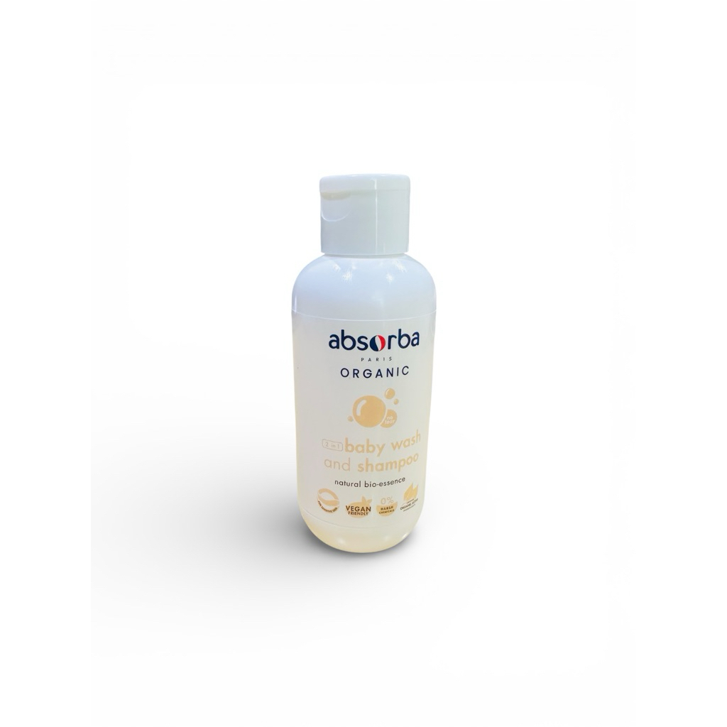 Absorba organic baby wash and shampoo ขนาด 100ml ขนาดพกพา