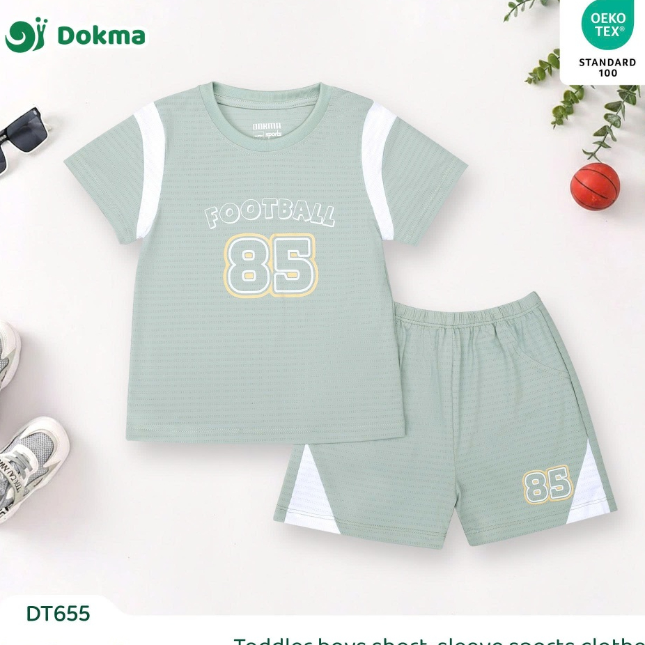 Dokma (9-16kg) ชุดสปอร์ตเด็ก ชุดกีฬาเด็ก ผ้ากีฬาเกรดพรีเมียม Baby Sports Clothes (6-36M) DT102