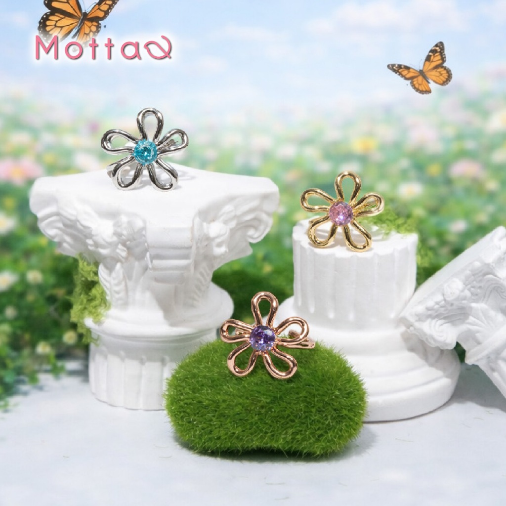 Motta Flora Grace Collection แหวนชุบทองคำขาว ดีไซน์ดอกไม้สุดชิค