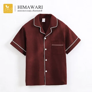 HIMAWARI丨ชุดนอนคู่ ชุดนอน ชุดนอนผ้าฝ้าย ดีไซน์เกาหลีแฟชั่น กางเกงขาสั้น Unisex มีหลายไซส์