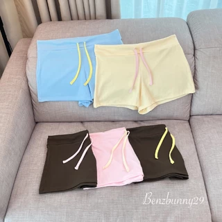 Benzbunny - กางเกงขาสั้น Summer ผ้ายูนิโคล่หนานิ่ม สายปรับได้ ผ้ายืดเยอะ #1048