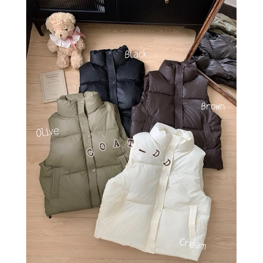 DD(no.150)〰️‧₊˚PU windproof vest เสื้อกั๊กหนังนิ่ม ๆ item for winter❄️/spring🌸/autumn 🍁