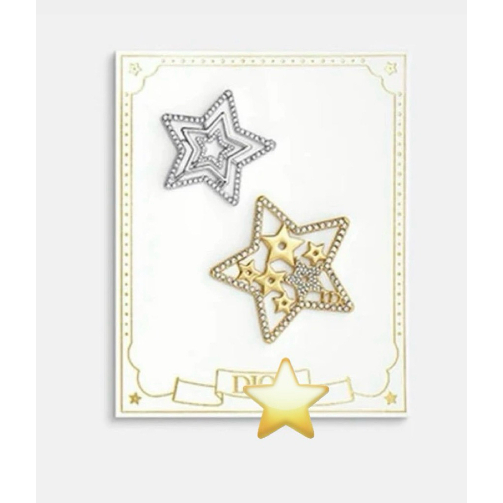 2O25 Holiday Novelty Di o r Star Hairpins (Set of 2)
