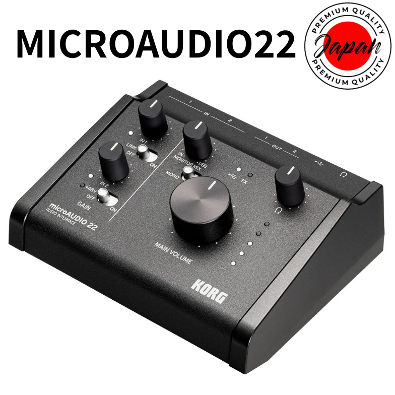 KORG MICROAUDIO22 Audio Interface Compact design, premium sound 100% Authenticity direct from Japan
