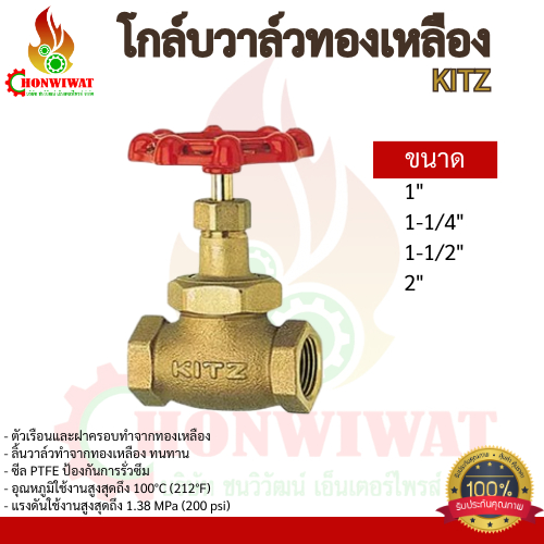 โกล๊บวาล์ว Globe Valve KITZ (1"-2")