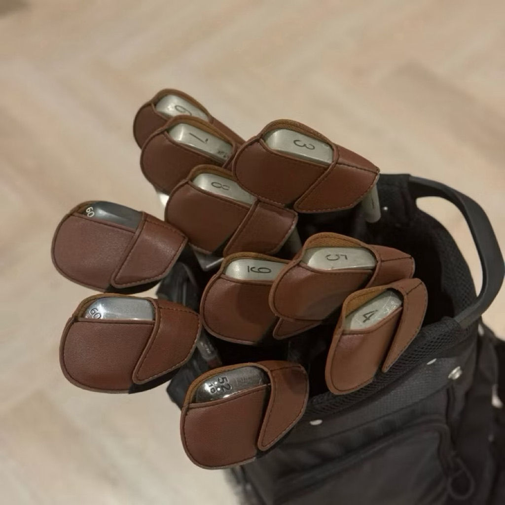 Iron Cover ชุดครอบไม้กอล์ฟ หนังPuกันน้ำ set 10 ชิ้น
