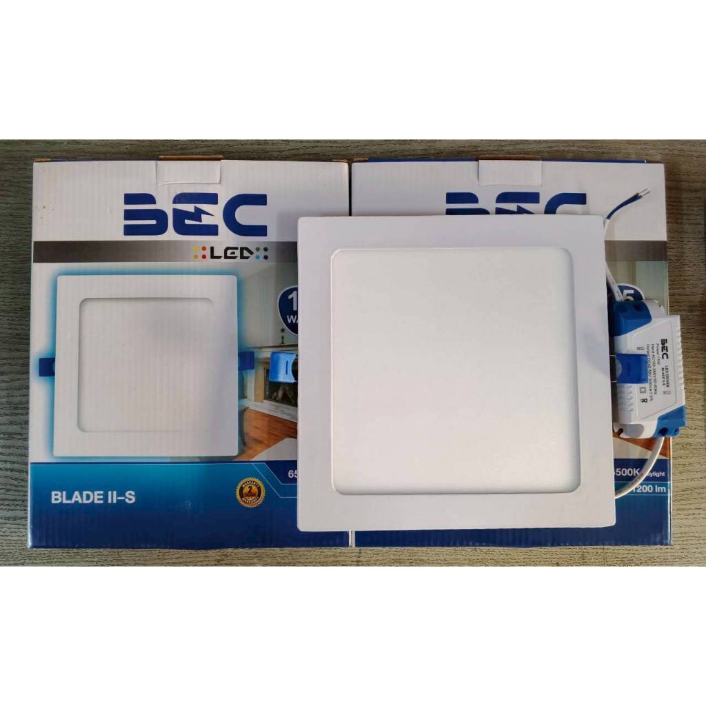 BEC ดาวน์ไลท์ พาแนล panel led ฝังฝ้า หน้าเหลี่ยม 15W รุ่น BLADE II-S แสงขาว/6500K