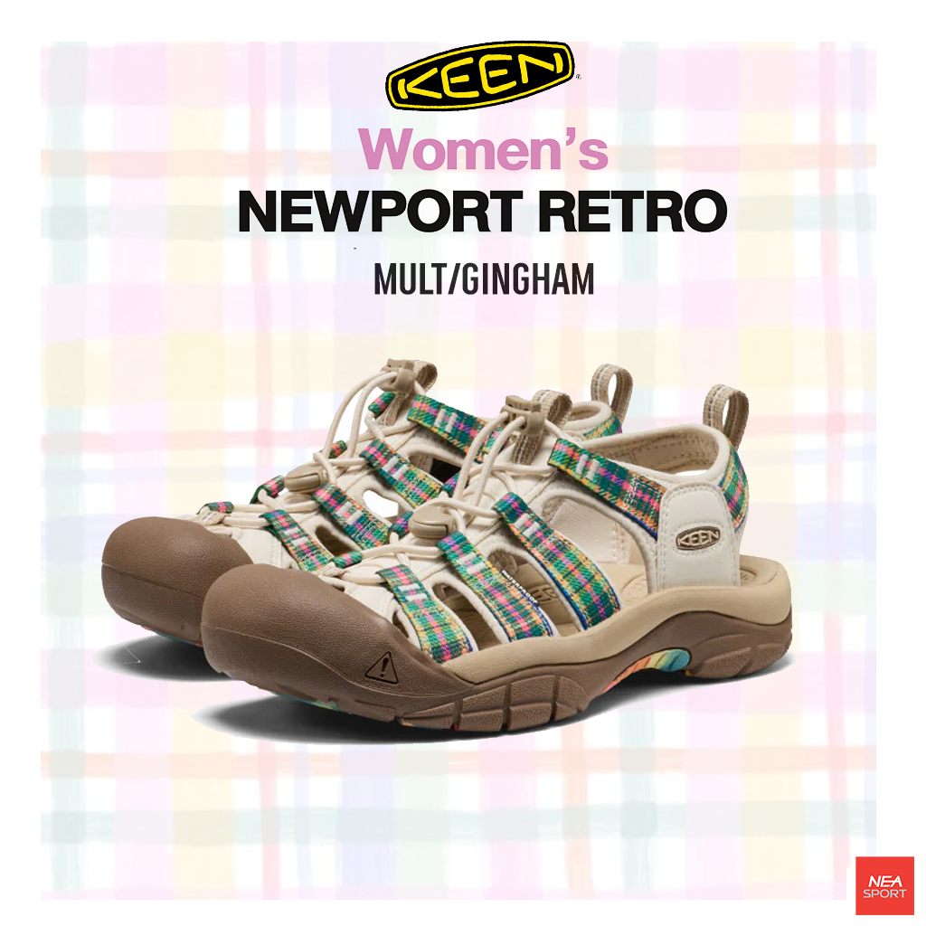[ลด30% เก็บโค้ด 2509FASHDD] KEEN NEWPORT RETRO (MULTI/GINGHAM)  รองเท้าผู้หญิง คีน แท้ รุ่นฮิต