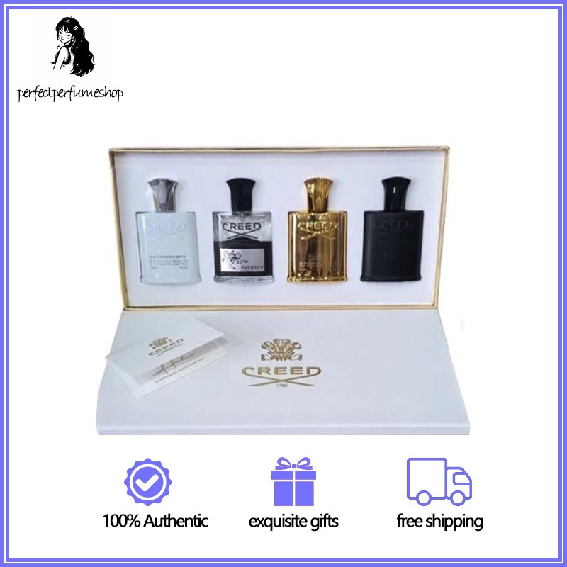 Creed Mini Perfume Gift Setประกอบด้วยน้ำหอมผู้ชาย 4 กลิ่นAventus, Green Irish, Tweed, Millésime Impé