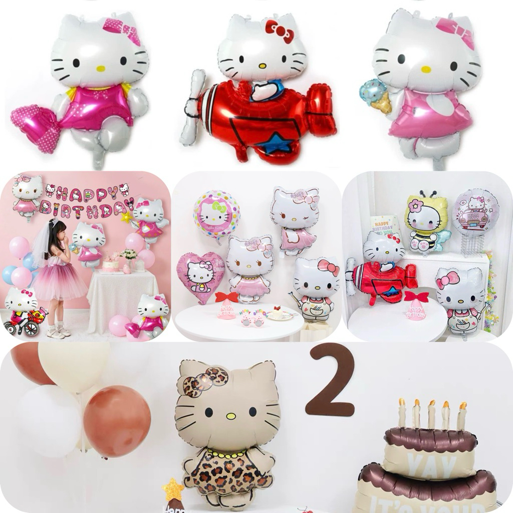 ลูกโป่งฟอยล์รูปน้องแมวเหมียว ลูกโป่งวันเกิด มีหลายแบบ สินค้าพร้อมส่ง