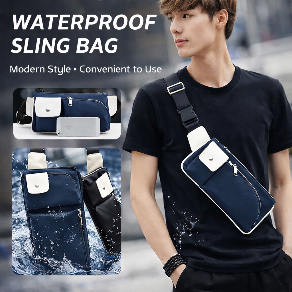 รุ่น NE68 กระเป๋า ผู้ชายสะพายไหล่  คาดอก คาดเอว  ไนล่อน แฟชั่น เกาหลี ญี่ปุ่น TK37