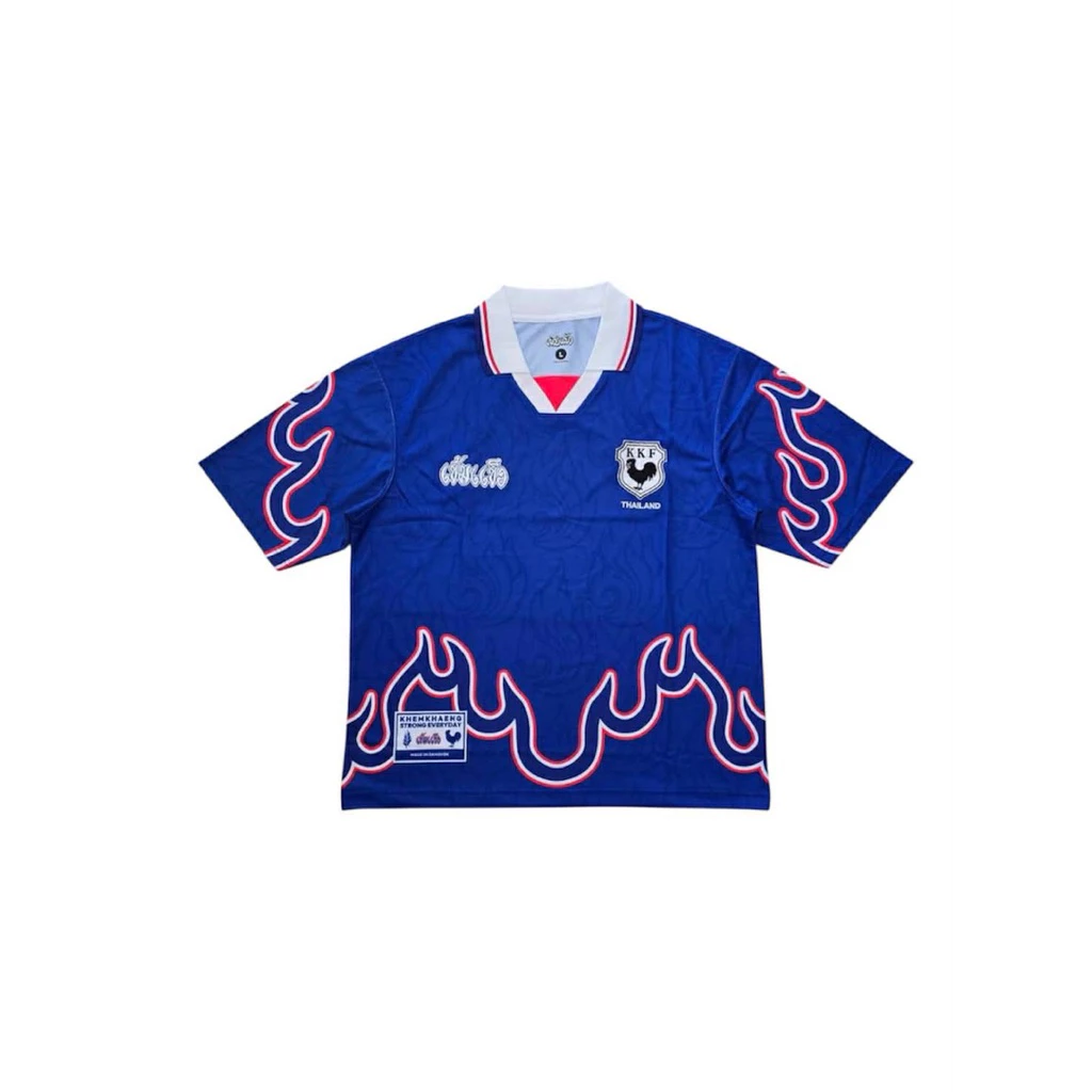 KhemkhaengFootballClub “ลายไฟกนกเข้มแข็ง“ ”เสื้อบอล เข้มแข็ง ลายไฟกนก“ “สีน้ำเงิน”