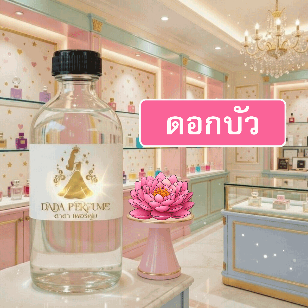 กลิ่น ดอกบัว น้ำหอมพร้อมใช้ ปริมาณ 125 ml. แถมฟรีขวดสเปร์ย 10 ml. 1 ขวด ซื่อ 10 ฟรี 1 ขวด