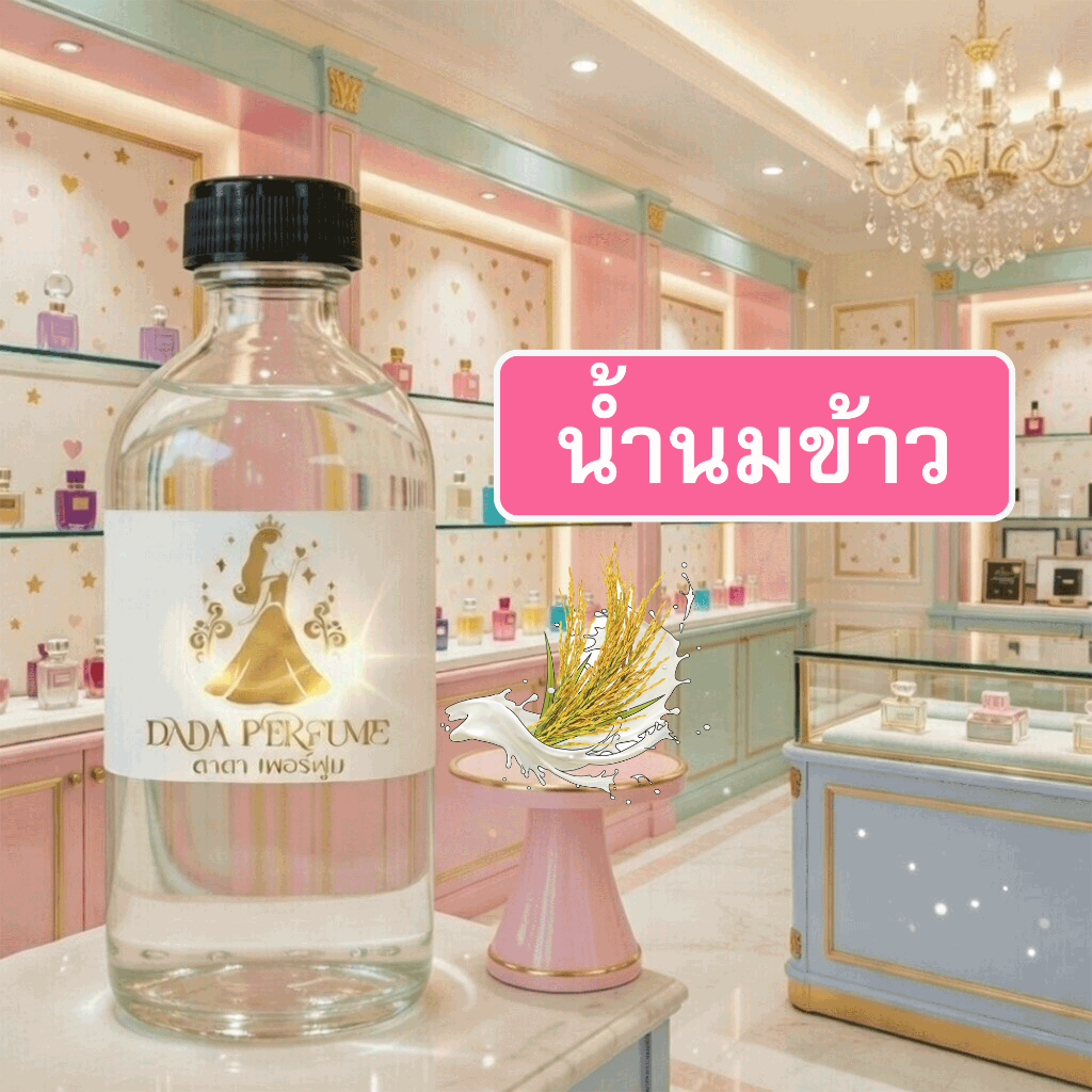 กลิ่น น้ำนมข้าว น้ำหอมพร้อมใช้ ปริมาณ 125 ml. แถมฟรีขวดสเปร์ย 10 ml. 1 ขวด ซื่อ 10 ฟรี 1 ขวด
