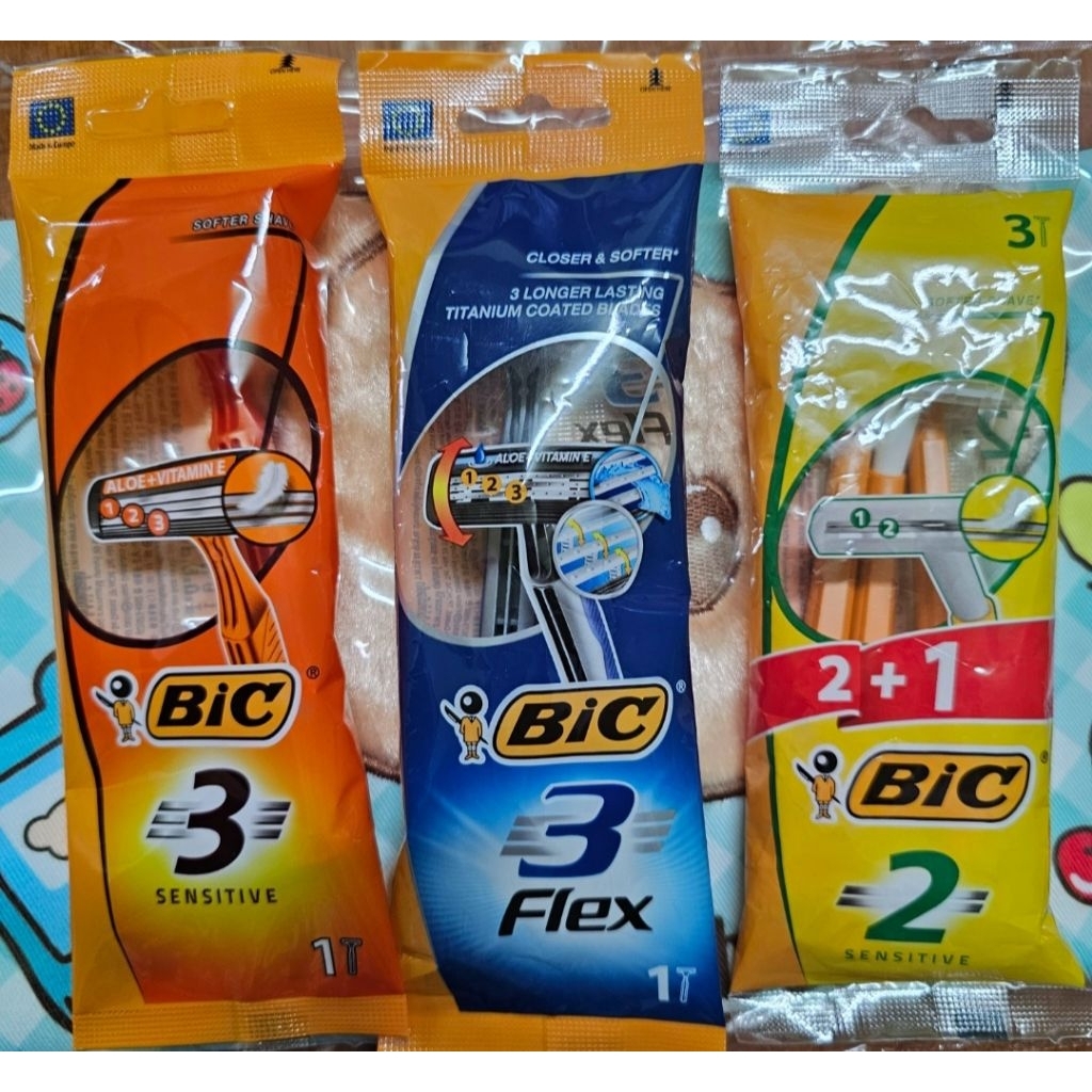 มีดโกนหนวด โกนขน เกลี้ยงเกลา นุ่มนวล เนียนเรียบกว่า บิค ยุโรป Razors BIC Europe coated blades shave