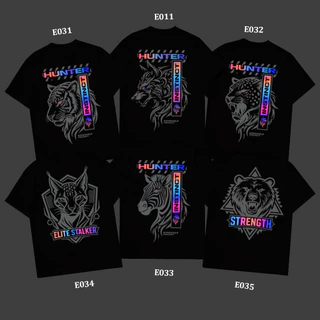 (ผ้าฝ้าย 100%)Luvoro ลายสะท้อนแสง เนื้อผ้านุ่มระบายแขนสั้น T-shirt สีดำและสีขาว เสื้อยืดทูโทน เสื้อยืดแขนสั้น E016