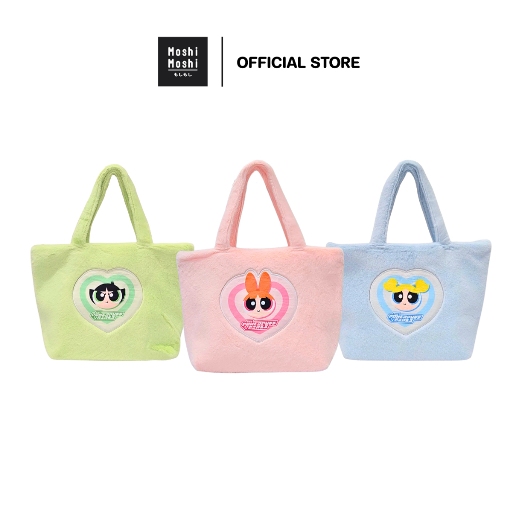 Moshi Moshi กระเป๋าถือ กระเป๋าช้อปปิ้ง ลาย The Powerpuff Girls ลิขสิทธิ์แท้ รุ่น 6100006565-6567