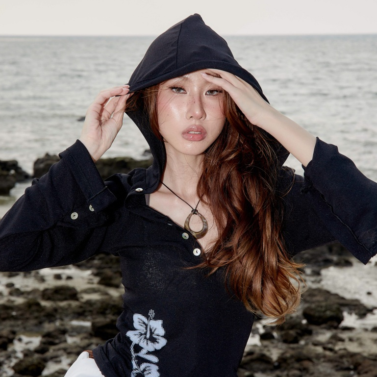 SUNSET MISCHIEF / Sheer Hoodie