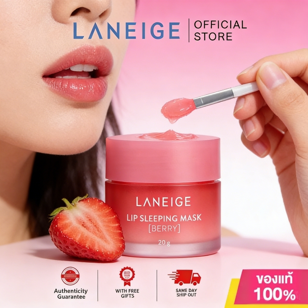Laneige Lip Sleeping Mask EX (Berry) 20g ลาเนจ ลิปมาส์กปาก กลิ่นเบอร์รี่ มาส์กปาก ก่อนนอน ขายดี