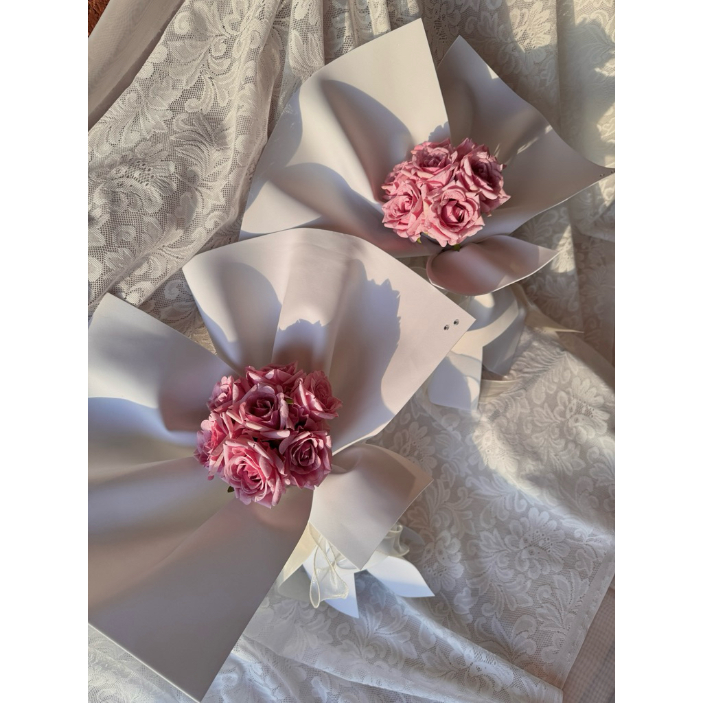 Booming Rose ช่อดอกกุหลาบสีชมพู (ช่อดอกไม้ประดิษฐ์)