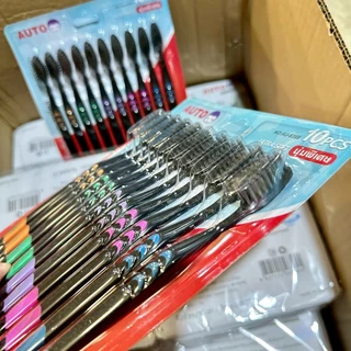 [ขายยกโหล12แผง] แปรงสีฟัน รุ่นขนแปรงชาร์โคล ขนนุ่ม ultra soft แผงละ10ด้าม (รวมได้120ด้าม)
