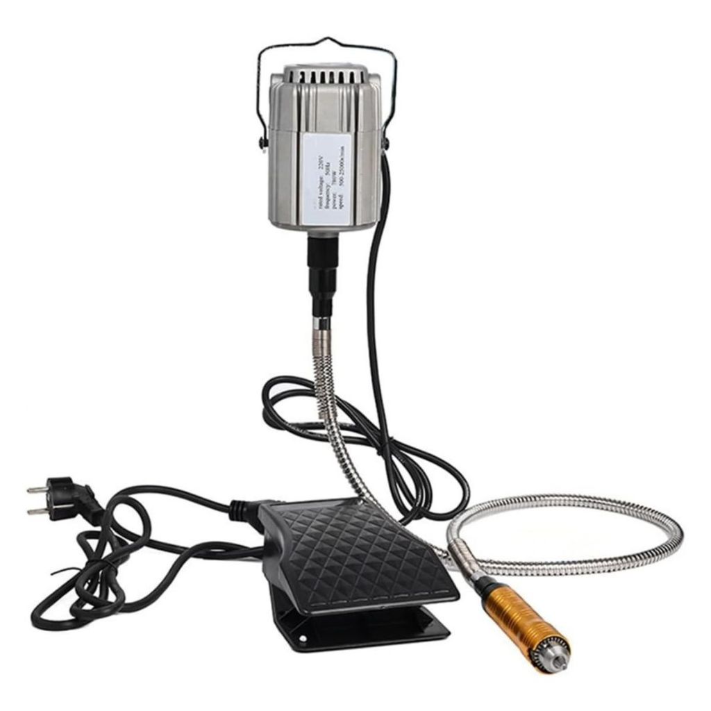เครื่องเจียรสายอ่อน 780W เครื่องเจียรเท้าเหยียบ มอเตอร์กำลังสูง สำหรับงานเจียร ขัด แต่งผิว เรซิ่น ไม้ โลหะ