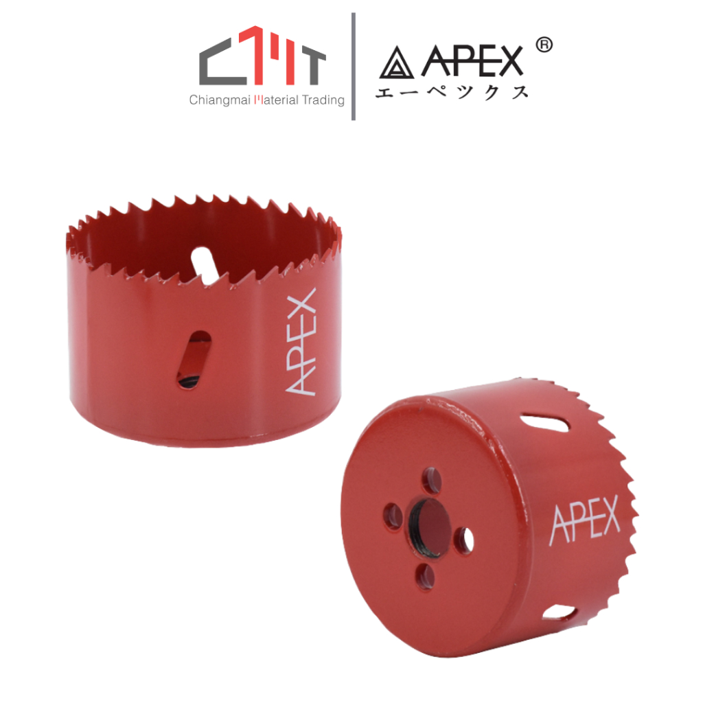 APEX โฮลซอทรงกระบอก ขนาด 14 - 60 mm. (9/16" - 2.3/8") No.AS-HB-14 - AS-HB-60