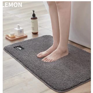 【LEMON】50×80CM พรมเช็ดเท้า ซึมซับน้ำได้ดี หนานุ่มมาก สไตล์มินิมอล กันลื่น มีให้เลือก 7 สี