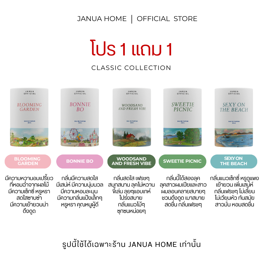 (Pro 1แถม1=2ขวด)น้ำหอมแจนยัวร์คอลคลาสสิก ของแท้รับตรงจากบริษัทขนาด 30ml.