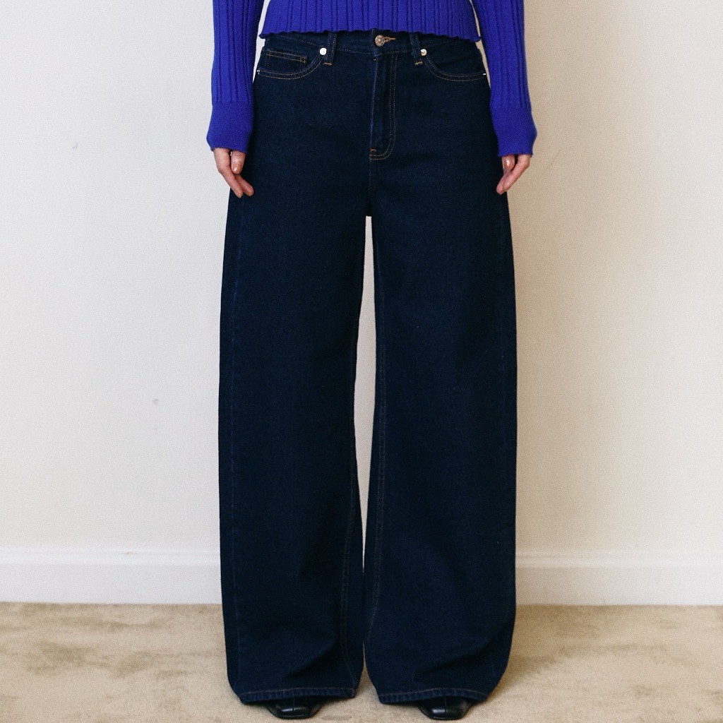 AIMER - 90s Baggy Jeans กางเกงยีนส์ เอวต่ำ กระบอกใหญ่