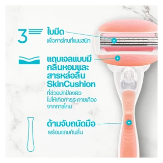 ยิลเลตต์ วีนัส คอมฟอร์ทไกลด์ มีดโกน 1 ด้าม ใบมีดโกน 2 ชิ้น Gillette Venus Comfortglide Women's Razor + 2 Blades Refills