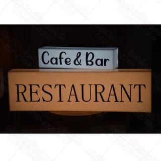 กล่องไฟอะคริลิค LED มินิมอล ใช้ได้ทั้งหน้าร้าน ตั้งโต๊ะเคาน์เตอร์ คาเฟ่ ร้านอาหาร บาร์ เสริมสวย เสียบปลั๊กใช้งานได้เลย!!