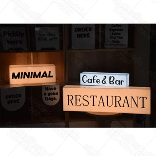 กล่องไฟอะคริลิค LED มินิมอล ใช้ได้ทั้งหน้าร้าน ตั้งโต๊ะเคาน์เตอร์ คาเฟ่ ร้านอาหาร บาร์ เสริมสวย เสียบปลั๊กใช้งานได้เลย!!