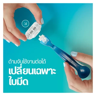 ยิลเลตต์ วีนัส สมูธ มีดโกน 1 ด้าม พร้อมใบมีด 2 ชิ้น Gillette Venus soft Women's Razor 1 + 2 Blades Refills