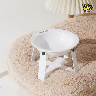 A Cute pet ชามแมวพร้อมขา ชามแมวเซรามิค ชามอาหารแมว แบรนด์เกาหลี ทำจากเซรามิคคุณภาพสูง ขนาดชาม 14 Cm.