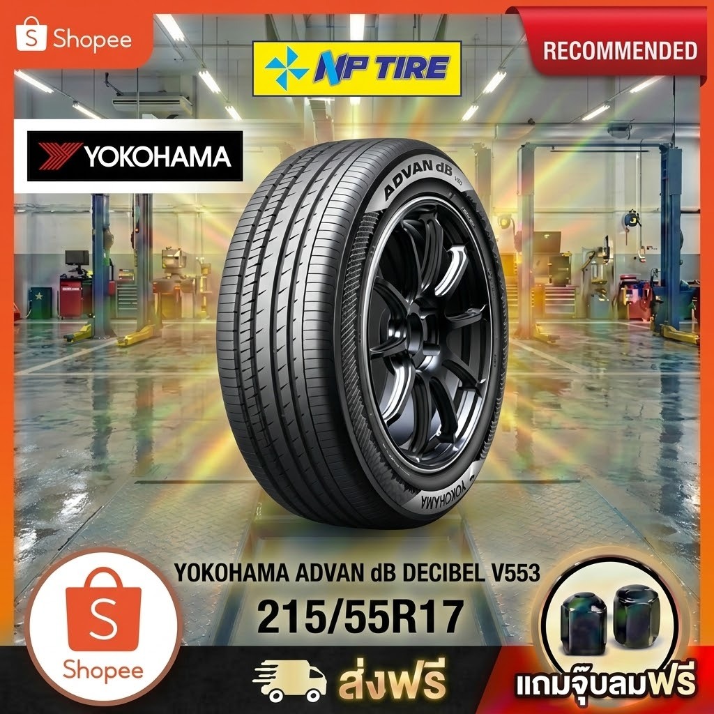 ยาง 215/55R17 YOKOHAMA ADVAN DECIBEL V553  ราคาต่อเส้น  ปี 2026